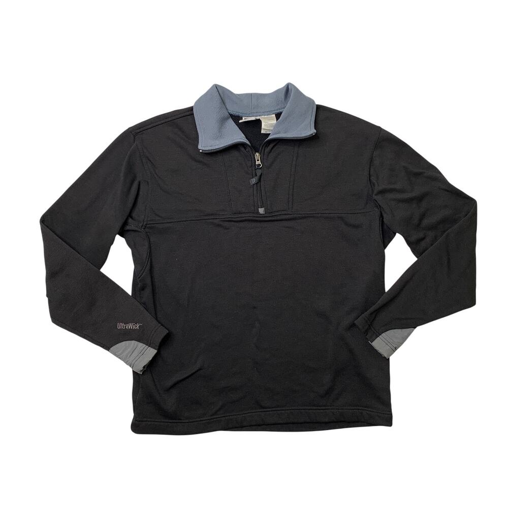 Vintage The North Face Sweatshirt Men Small Black Gray Ultrawick Fleece Midlayer